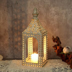Moroccan Lantern Lamp Decorative Candle Holders for Ramadan Decorations, Hanging, Outdoor Patio or Porch, Indoor Home Decor (White 13.2inch) - Image 7