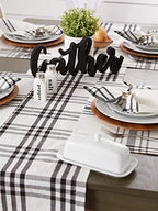 DII Home Sweet Farmhouse Table Top Collection Stylish Décor for Family Dinners, Dinner Parties, Weddings & Everyday Use, Table Runner, 14 x 108, Black Plaid - Image 6