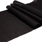 BambooMN Black 15" x 88" Vintage Burlap Table Runner for Rustic Wedding Bridal Shower Bachelorette Graduation Party Table Decor Decorations, 10 Pieces - Image 2