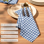 FINGERCRAFT Cloth Napkins Set of 12, 100% Cotton, 20x20 Inch, Stellar - Image 4