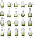 Glass Bud Vase Set of 60 - Small Vases for Flowers in Bulk - Assorted Vintage Crystal Vases for Flowers, Table Centerpieces (Green, 60 Pcs) - Image 7