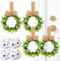 9'' Easter Wreaths for Front Door, 2026 Upgraded Small Easter Wreath, Easter Wreath for Kitchen Cabinets Window, Mini Spring Artificial Spring -Green Decor for Home, Farmhouse (4PCS) by Unknown