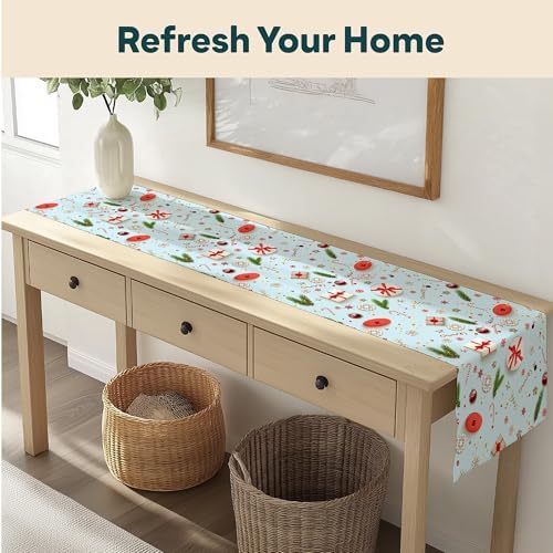 Holiday Table Runners | Confetti Design | Seasonal Table Decorations | Kitchen Dining Table Runner | Made in The USA | Stain Resistant | 14" x 108" Long - Image 4