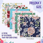 Moukeren 36 Pcs Floral Cotton Cloth Napkins, 15x15 Inch Reusable Dinner - Image 2