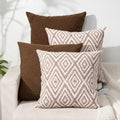 HPUK Throw Pillow Covers 18x18, Set of 4, Chocolate Couch Pillow Covers by HPUK