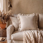 patdrea Vintage Linen Throw Pillow Covers,Set of 2,22"x22"-Kubum - Image 2