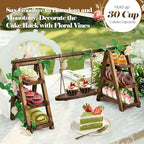Wooden Cupcake Stand, 3 Tier Cake Stands Party Food Display Serving Platter - Image 4