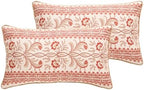 ISAENNE Designer Linen Throw Pillow Cover,Set of 2,20"x12"-Chamonix A by Isaennehomedecoration