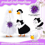 Abbylike 2 Set Wedding Porch Goose Outfits Bride and Groom - Image 3