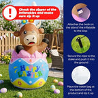 5FT Easter Inflatable Highland Cow with Egg Decorations Built-in LED Lighted Blow Up Decoration Home Yard Outdoor Indoor Garden Lawn Decor - Image 5