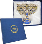 The Dreidel Company Hanukkah Menorah Enamel Hand-Painted Enameled Metal - Image 4
