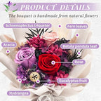 QOEAZY Flowers for Delivery, Preserved Flowers Bouquet with Gift Box, Rose Gifts for Women Mom Grandma - Image 2