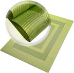 PIGCHCY Placemats Set of 12 Washable Durable Place Mats Vinyl Heat Resistant Non-Slip Table Mats Indoor Outdoor (18 x 12 inches, Lime Green) - Image 4
