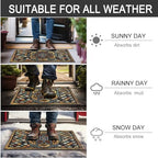 CHICHIC Welcome Door Mat 24 x 36 Inch Front Doormat Outdoors for Home Entrance Outdoors Mat for Outside Entry Way Doormat Entry Rugs, Heavy Duty Non Slip Rubber Back Low Profile, Petal - Image 6