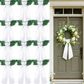 Dream Loom Wreath Sash for Front Door, 12pcs White Wreath Sash Garland Ribbon Accessories for Xmas Party Yard Doorway Indoor Outdoor Wall Wedding Decor by DreamLoomonasale