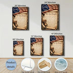Ship Next Day - USA Flag and Constitution Canvas Wall Decor, Framed American Patriotic Art Print with Liberty Bell and Quill, Rustic Farmhouse Americana Painting, Made in USA - Image 6