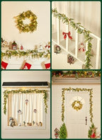 Christmas Garland with Lights, 6Ft Prelit Garland, Battery Operated, 2 Pack - Image 7