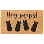 THEODORE MAGNUS Easter Door Mat - Welcome Mat for Front Door with Non-Slip Backing - Durable Doormat - Perfect for Outside Entrance and Entryway Matt - Outdoor/Indoor - Hey Peeps - 17" x 30" by TheodoreMagnus