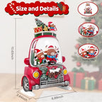 Christmas Snow Globe Lantern with 8 Holiday Music, Christmas Water Snow Globe USB/Battery Powered 6H Timer, Glitter Snowfall Two Bison Scene for Family Friends (Two Bison) - Image 2