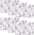 Eiffel Tower Spring Placemats Set of 6, 12x18 Inch Summer Lavender Table Place Mat Purple Washable Non-Slip Heat Resistant Fabric Placement Mats for Dining Kitchen Indoor Outdoor Decor by UIAMT