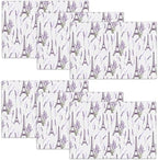 Eiffel Tower Spring Placemats Set of 6, 12x18 Inch Summer Lavender Table Place Mat Purple Washable Non-Slip Heat Resistant Fabric Placement Mats for Dining Kitchen Indoor Outdoor Decor by UIAMT