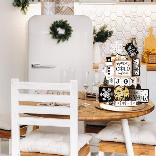 14 Pcs Halloween Tiered Tray Decor Set, Gnome Wood Table Signs (Stylish) - Image 6