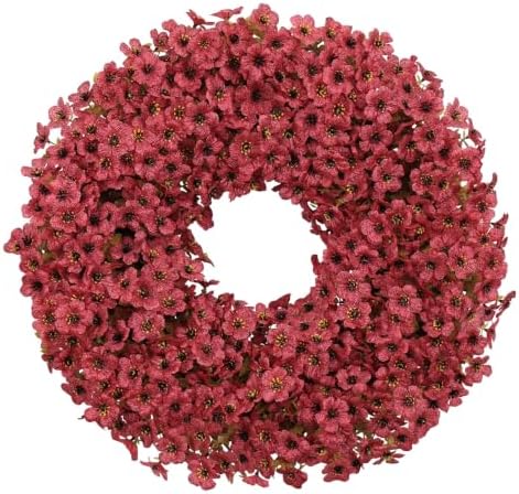 20 Inch Fall Wreaths for Front Door, Autumn Floral Outdoor Wreath by LAIMENNI