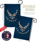 US Air Force Burlap Garden Flag - Set with Stand Armed Forces USAF United State American Military Veteran Retire Official - House Decoration Banner Small Yard Gift Double-Sided Imported 13 X 18.5 - Image 3