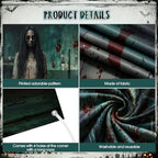 WovWeave 7 x 16 Ft Halloween Garage Door Cover Banner, Horror Hospital - Image 3