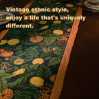 Spring Floral Table Runner 95in Long - Nordic Lemon Embroidery Jacquard with Tassels, Elegant Easter & Mother's Day Decor for Farmhouse Dining Table, Wedding & Dresser (Lemon Slice, 13.7"x95") - Image 6