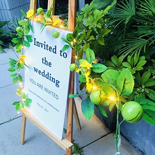 Artificial Watermelon Flower Vine with String Lights,Watermelons Garland Light Battery Powered for Indoor Bedroom Wedding Home Garden Decoration - Image 6