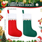 Sumind 100 Pcs Xmas Stockings,Red with White Trim, Green with White Trim - Image 2