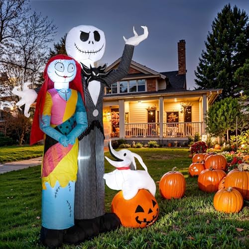 Nervure 6Ft Halloween Decoration Outdoor Inflatable - Halloween Inflatable Decorations with Skeleton Dog and Pumpkin- Blow Up Inflatables with Built-in LED Lights for Yard Garden Lawn Decor - Image 4