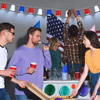 Hiboom 1 Pack 13 ft Red White Blue Shot Cup String Lights for 4th of July - Image 7