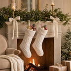 Fesciory Christmas Stockings 6 Pack, 18 Inch Large Cable Knit Xmas Decor - Image 5