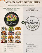 16PCS Interchangeable Welcome Sign for Front Door,Season Wreath Home Decor - Image 6