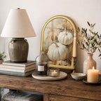 Wheatwin Arched Framed Wall Art Fall Pumpkin Wall Decor for Bedroom - Image 7