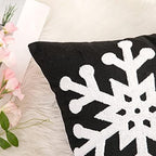 MIULEE Christmas Throw Pillow Covers Black Decorative Snowflake 20x20 - Image 3