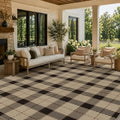 JTJ Easy Jute 8x10 Outdoor Rug, Washable Plaid Area Rug by JTJ