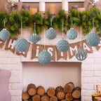 30pcs Velvet Christmas Ball Ornaments, Flocked Shatterproof Christmas Ornaments Hanging Xmas Tree Decorations Set for Home Party Holiday Decor (Multi-Size, Grey) - Image 4