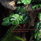 FiveSeasonStuff Monstera Plant Garlands, Artificial Leaf Bendable Vines (2 pcs, 5.2 feet) - Image 3