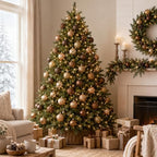 Lunmon 64 Pcs Christmas Ball Ornaments Bronze Copper Brown Gold Xmas Bulbs - Image 2