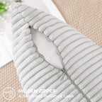 Mecatny Corduroy Decorative Throw Pillow Covers 24x24 Set of 2 Grey - Image 4