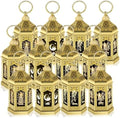 12pcs Gold Ramadan Lantern Lights, Ramadan Decorations, Mini EID Mubarak Candle Lanterns，Ramadan Decorations for Home, Table, wall رمضان للزينة ومصباح رمضان للزينة by Unknown