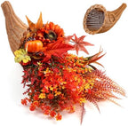 Funnymoom Fall Cornucopia Centerpiece Set with Leaves Pumpkin,Elegant by Funnymoom