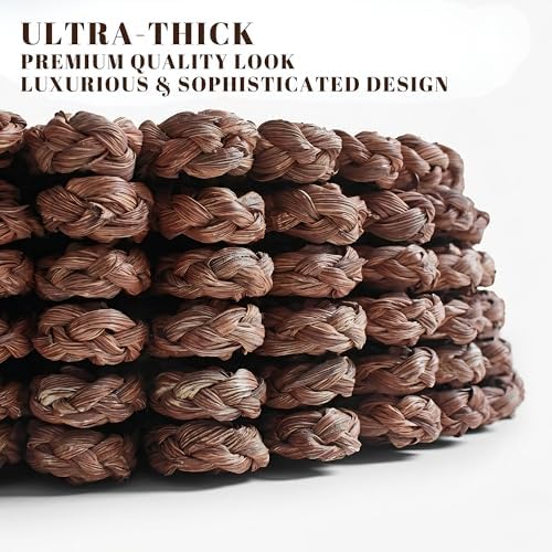 Circorn 13.8 Inch Round Woven Placemats Set of 6 - Image 4