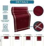 Smile Sunflower Wine Red Table Runner, Burlap Table Runners 120 inches Long,Farmhouse Style Solid Color Table Runner for Wedding Holiday Party Dinner,Dresser Scarf Decor - Image 7