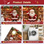 7x16FT Christmas Santa Claus Snowman Garage Door Cover Decorations Merry Christmas Garage Door Banner for Outdoor Indoor Christmas Decorations Party Photography Backdrop - Image 3