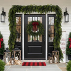 N&T NIETING 9FT Christmas Norfolk Pine Garland Real Touch Pine Artificial Garlands Faux Greenery Garland Winter Christmas Garland for Table Mantle Fireplace Indoor Outdoor Xmas Decorations (6 Pcs) - Image 5