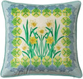 Vintage Floral Pillow Cover 18x18, Daffodil by Unknown
